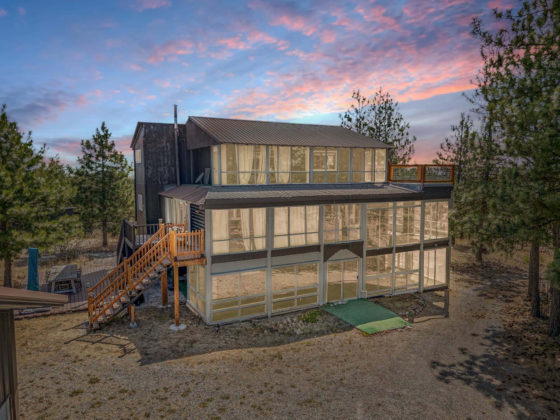 The home at twilight